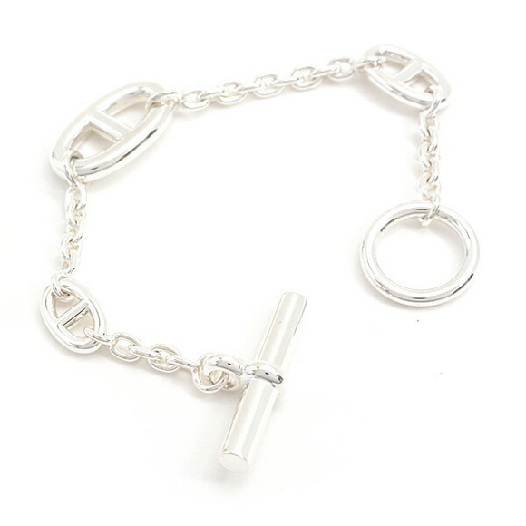 Hermes Hermès Chaine d Hermes Hermes Silver Bracelet Chaine d\'Ancre Farandole Metal Bracelet